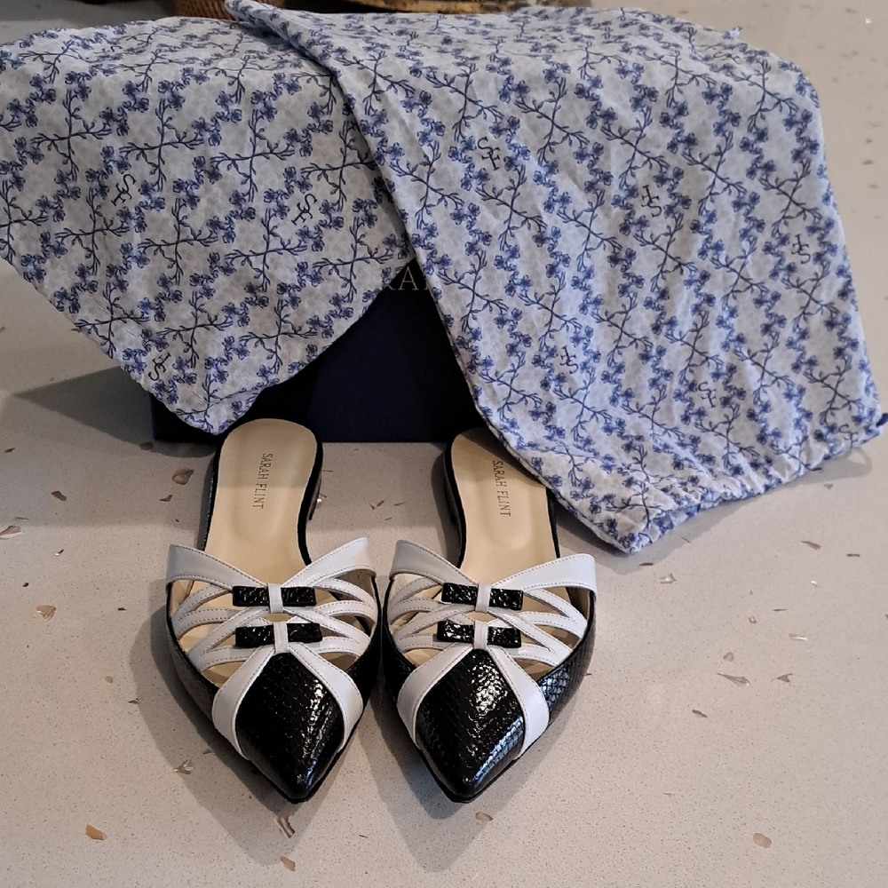 NIB Sarah Flint Kim Leather Mules - Picture 10 of 10
